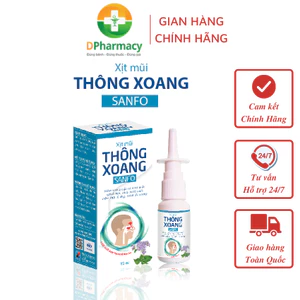 Xịt mũi THÔNG XOANG SANFO hỗ trợ viêm xoang, viêm mũi dị ứng, bình xịt 15ml