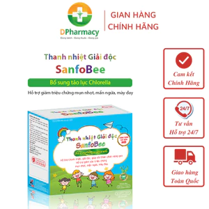Siro Thanh nhiệt giải độc SanfoBee hỗ trợ giảm nóng trong, mề đay, mẩn ngứa, hộp 20 ống x 10 ml