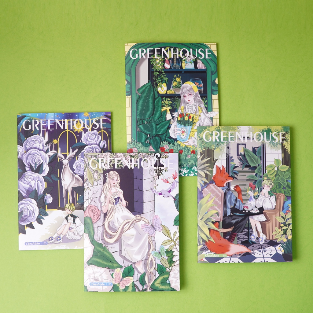 Vở ClassMate Vở Kẻ Ngang 120 Trang Tập Học Sinh B5 Bìa Cán Vân Cán Bóng Chống Nước, Vở Ghi Bài Green House NB5-12-0507