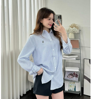 Áo sơ mi nữ kẻ sọc nam nữ mặc đôi unisex - 247store - Somike3071_P4K4
