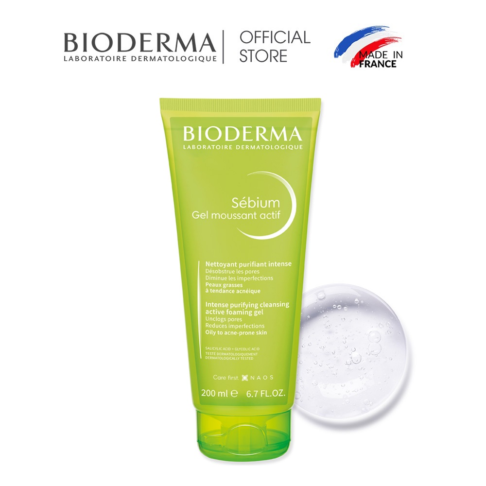 Ảnh Gel rửa mặt làm sạch sâu và giảm mụn Bioderma Sébium Gel moussant actif - 200ml 4