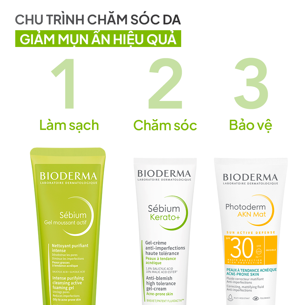 Ảnh Gel rửa mặt làm sạch sâu và giảm mụn Bioderma Sébium Gel moussant actif - 45ml 4