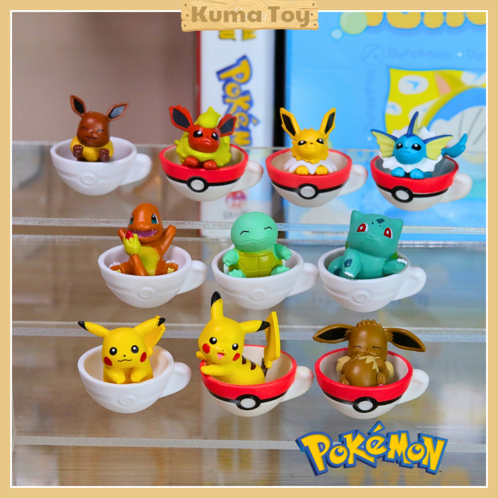 [Set lẻ] Mô hình Pokemon Cafe mini siêu cute Pikachu, Eevee, Charmander ...