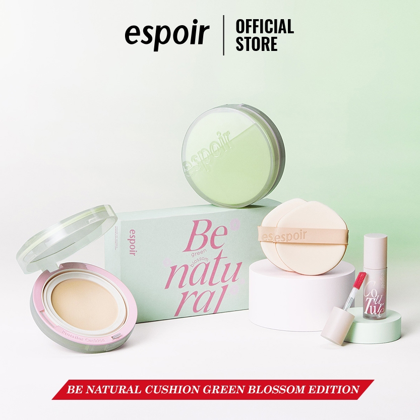 Ảnh Phấn Nước Che Phủ Tự Nhiên Espoir Be Natural Cushion Green Blossom Edition SPF50 PA++++ 14g 1
