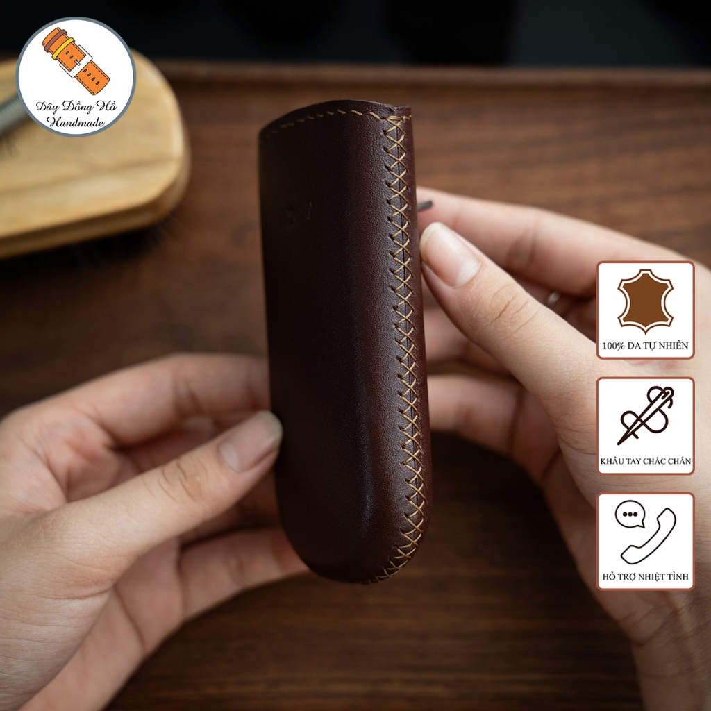 Mino Crafts - Bao da cho điện thoại N0KIA 6700, 8800 - Đồ da Handmade - Màu nâu