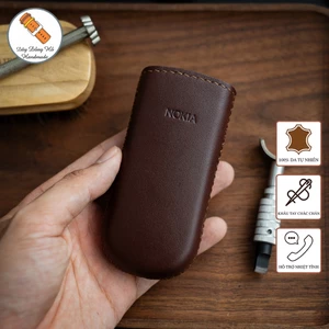 Mino Crafts - Bao da cho điện thoại N0KIA 6700, 8800 - Đồ da Handmade - Màu nâu