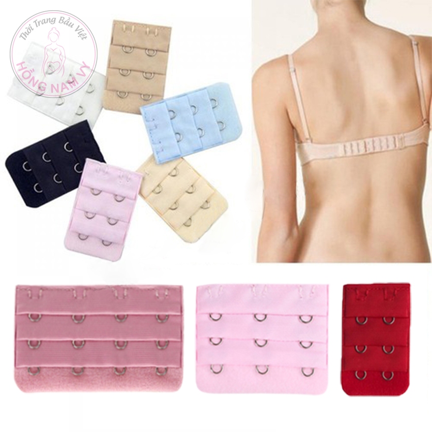 Set 2 cái Móc nới rộng áo ngực HỒNG NAM VY thép không gỉ – Miếng tăng size áo ngực
