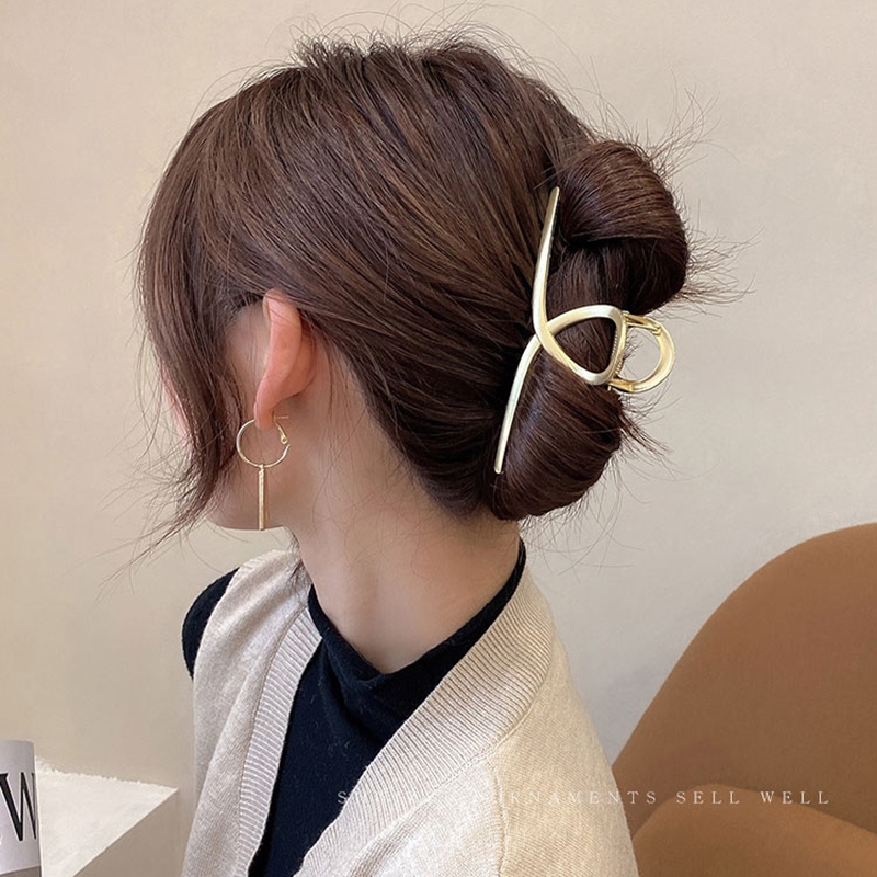 Kẹp tóc kim loại cỡ lớn phong cách hàn quốc xinh xắn cho nữ