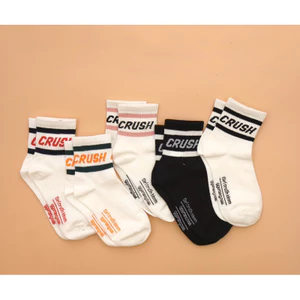Tất Vớ Cổ Trung Cổ Lửng Chữ CRUSH Chất Liệu Cotton Co Dãn Phong Cách Hàn Quốc Độc Đáo Thời Trang