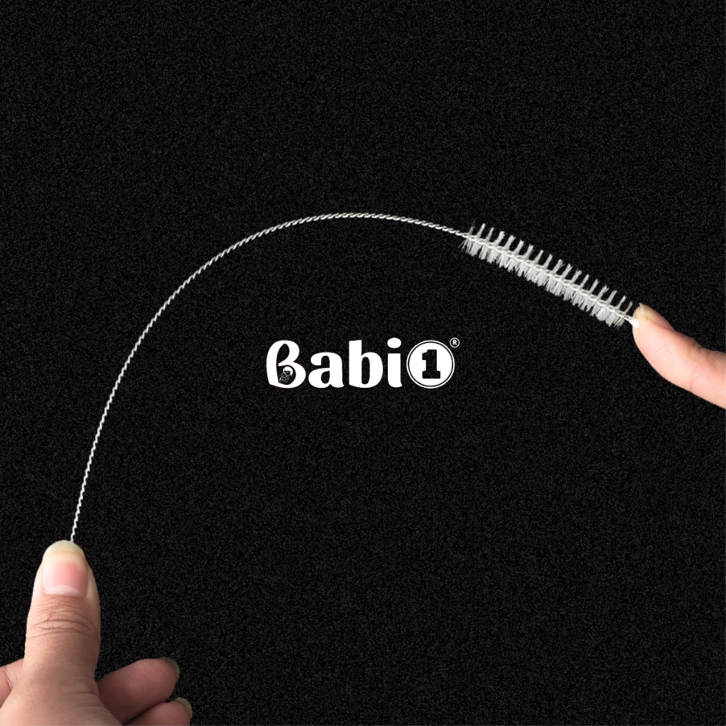 Cọ Rửa Bình Sữa BABIONE Bộ Cọ Bình Sữa 3 Chi Tiết Cọ Rửa Silicon Tay Cầm Xoay 360 Độ
