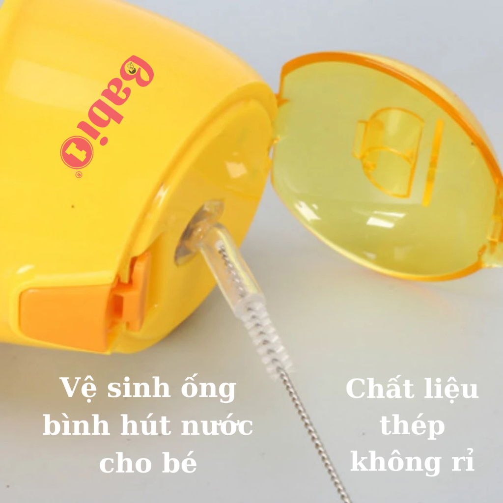 Cọ Rửa Bình Sữa BABIONE Bộ Cọ Bình Sữa 3 Chi Tiết Cọ Rửa Silicon Tay Cầm Xoay 360 Độ
