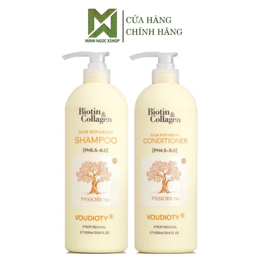 Ảnh Dầu gội xả Biotin Collagen Voudioty 500ML - 1000ML chống rụng tóc, phục hồi , giảm gàu, kiểm soát dầu 4