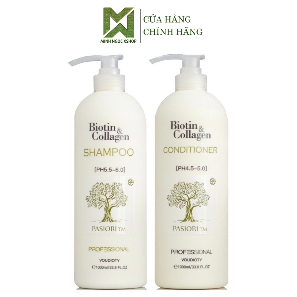Ảnh Dầu gội xả Biotin Collagen Voudioty 500ML - 1000ML chống rụng tóc, phục hồi , giảm gàu, kiểm soát dầu 2