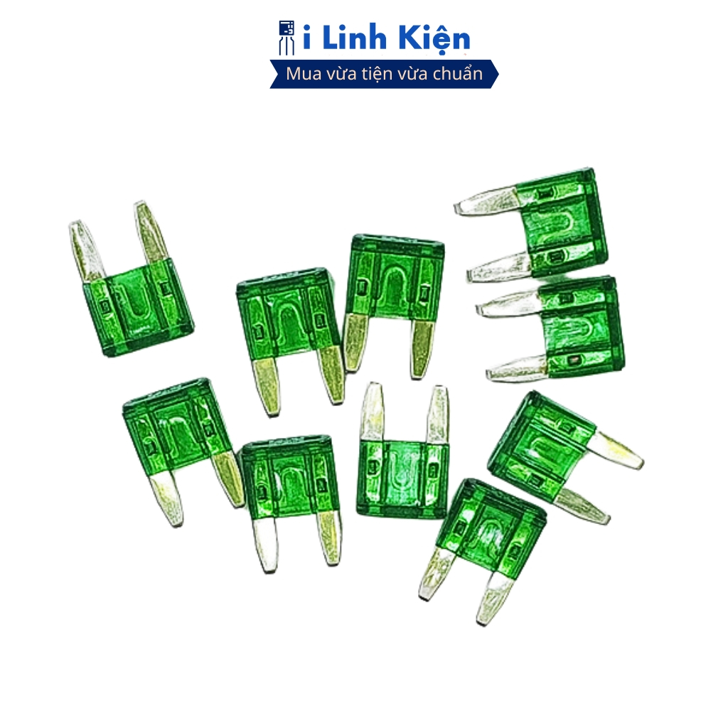 Cầu chì dẹp chân nhỏ 32V đủ các giá trị 1A - 40A cho ô tô, xe máy chính hãng ilinhkien