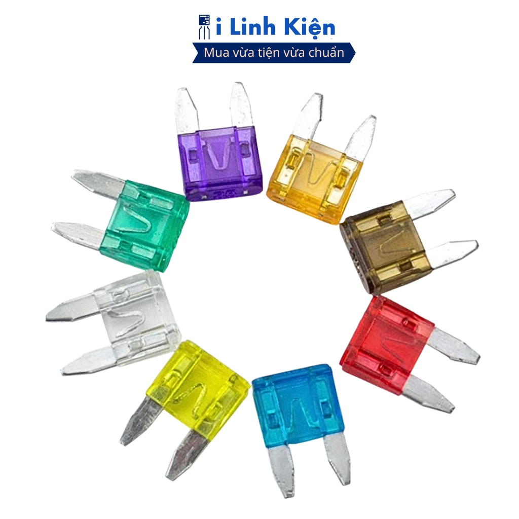 Cầu chì dẹp chân nhỏ 32V đủ các giá trị 1A - 40A cho ô tô, xe máy chính hãng ilinhkien