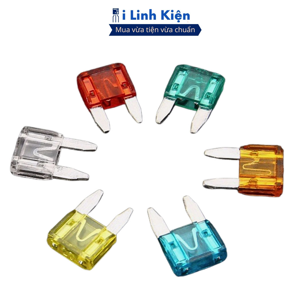 Cầu chì dẹp chân nhỏ 32V đủ các giá trị 1A - 40A cho ô tô, xe máy chính hãng ilinhkien