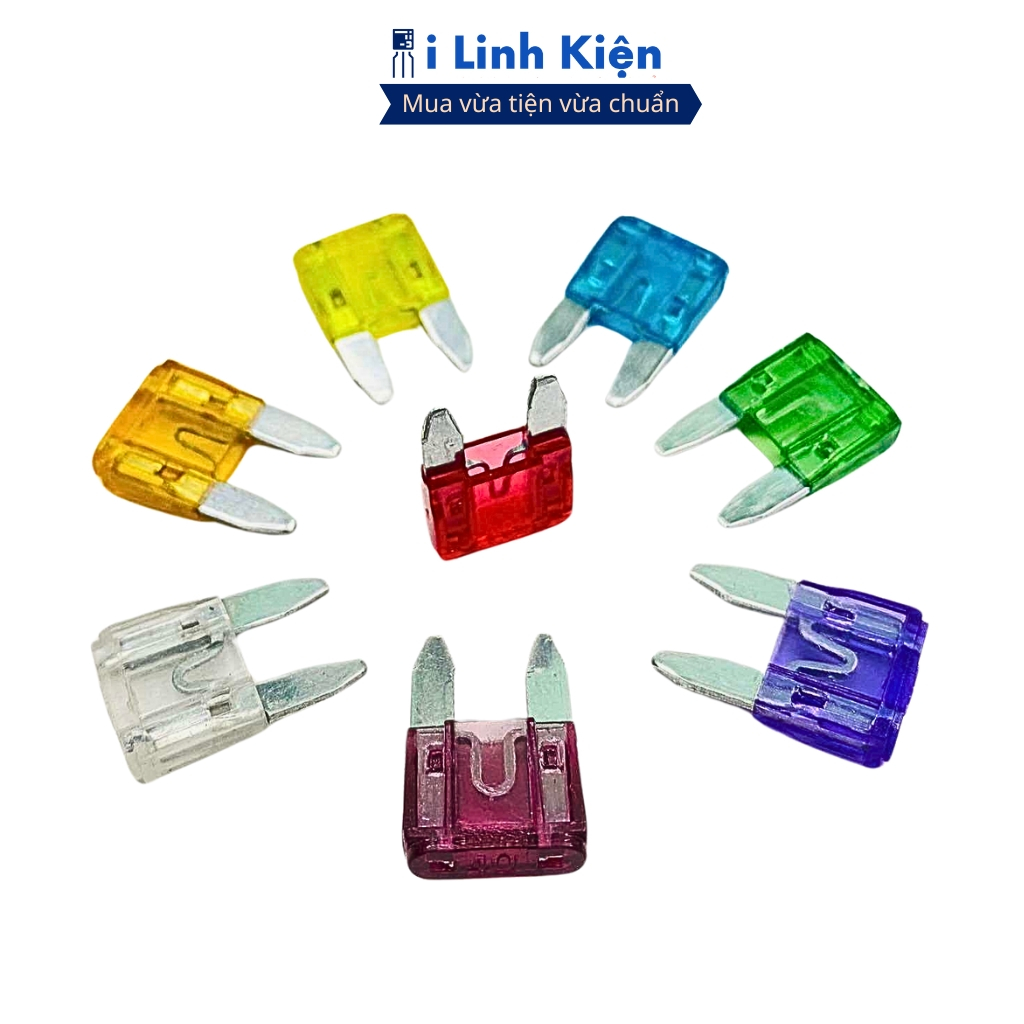 Cầu chì dẹp chân nhỏ 32V đủ các giá trị 1A - 40A cho ô tô, xe máy chính hãng ilinhkien