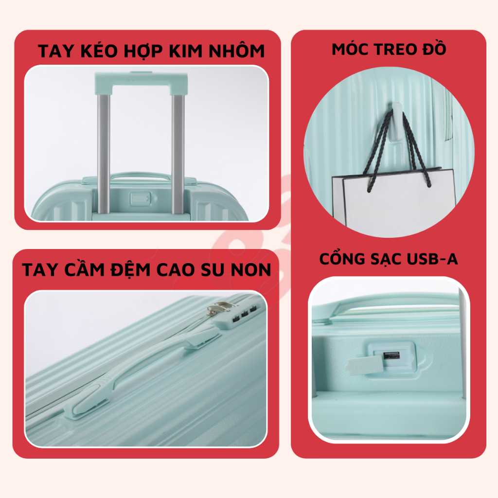 Vali du lịch Kingsun vali kéo cao cấp size20/24inch bảo hành 5 năm KS-218/309 | BigBuy360 - bigbuy360.vn