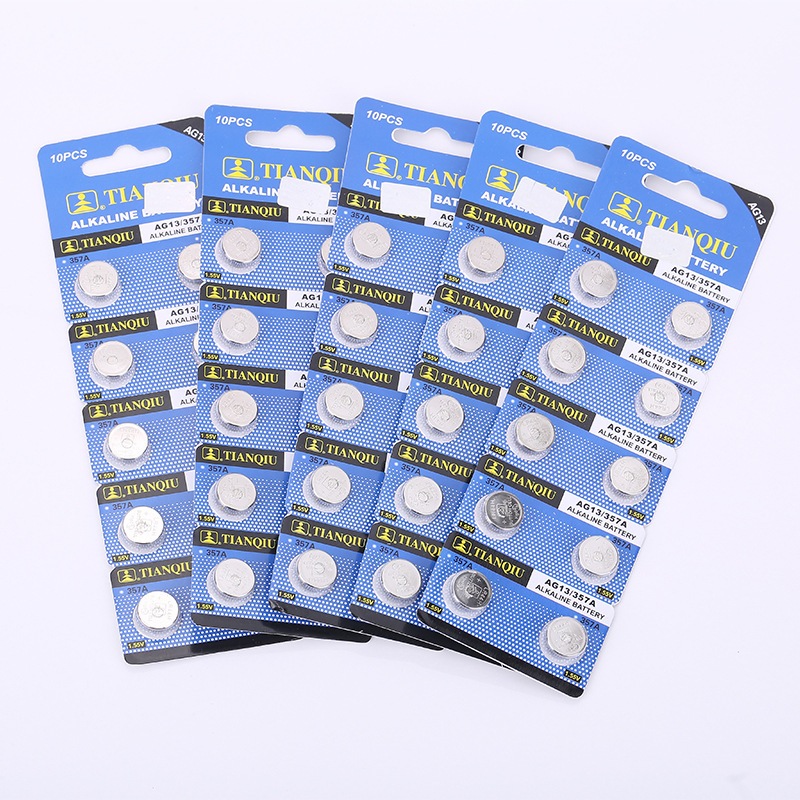 1 vỉ 10 viên pin cúc áo 1.5V LR44 AG13 CX44 SR44 357A A76 Alkaline ...