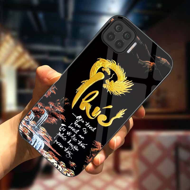 Ốp Lưng OPPO A73, A93 Mặt Lưng Kính Cường Lực In 3D Cao Cấp