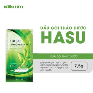 [CHÍNH HÃNG] Dầu gội thảo dược Hasu gói 7,5ml giúp sạch gàu, mượt tóc, kích thích mọc tóc