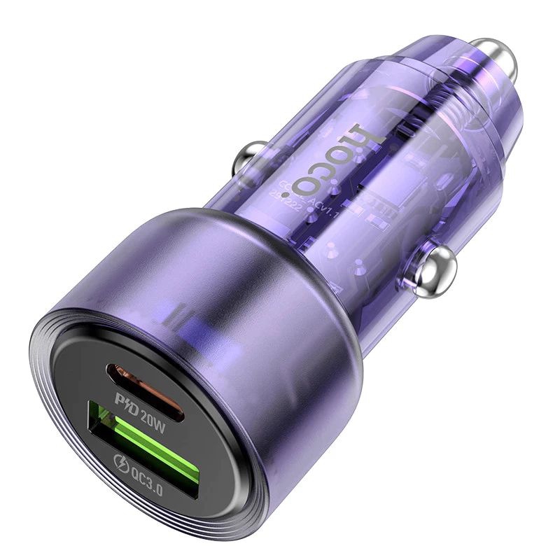 Tẩu sạc nhanh ô tô hoco  Z53A PD30W + USB 18W