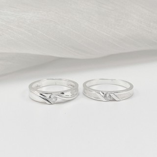 Nhẫn Cặp đôi LAMY Engagement Ring Silver 8239 & 8240 - Nhẫn bạc ta cao cấp