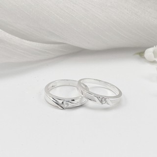 Nhẫn Cặp đôi LAMY Engagement Ring Silver 8239 & 8240 - Nhẫn bạc ta cao cấp