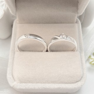 Nhẫn Cặp đôi LAMY Engagement Ring Silver 8238 & 8244 - Nhẫn bạc ta cao cấp