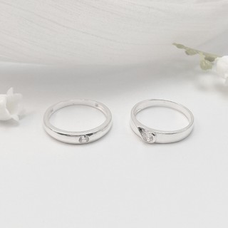 Nhẫn Cặp đôi LAMY Engagement Ring Silver 8238 & 8244 - Nhẫn bạc ta cao cấp