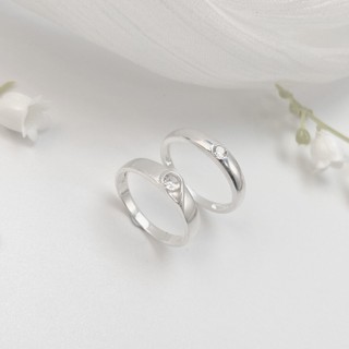 Nhẫn Cặp đôi LAMY Engagement Ring Silver 8238 & 8244 - Nhẫn bạc ta cao cấp