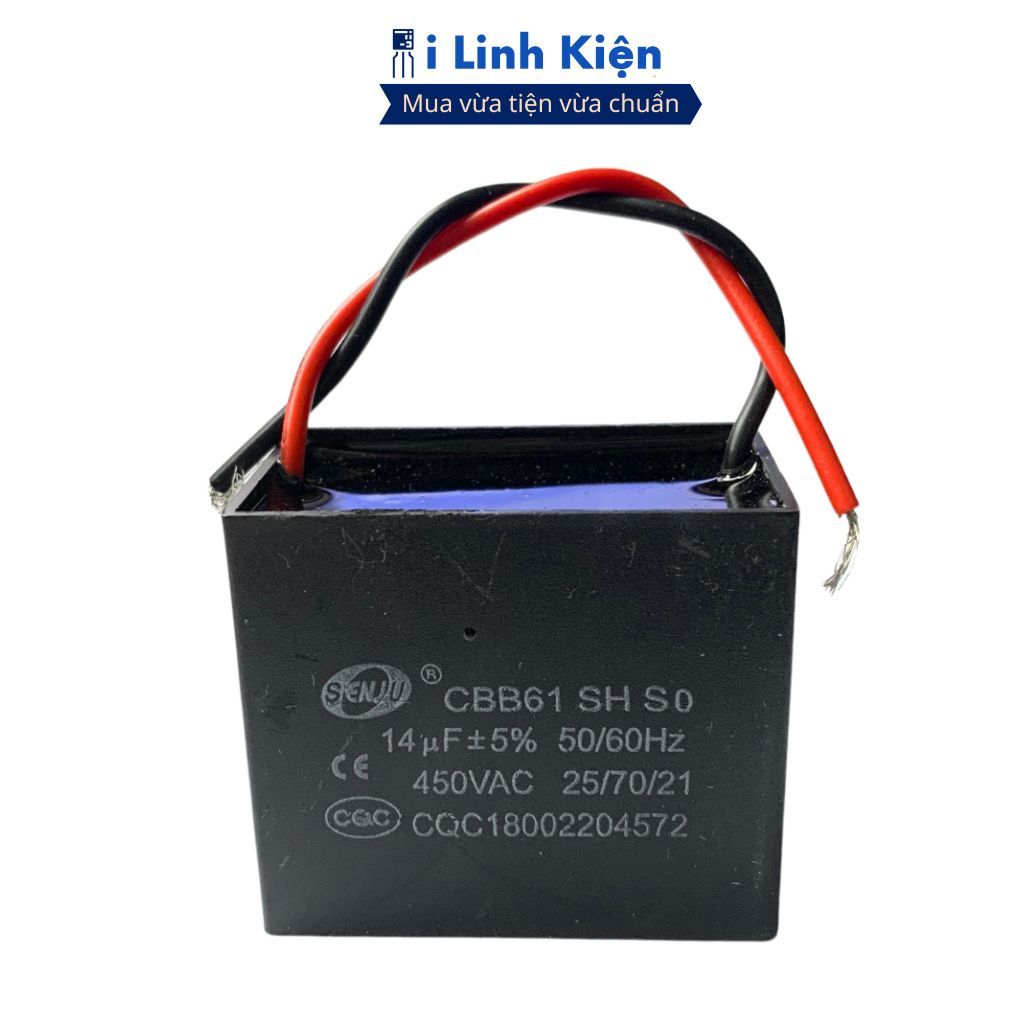 Tụ quạt 10uF-20uF dây SENJU chính hãng chất lượng cao ilinhkien.
