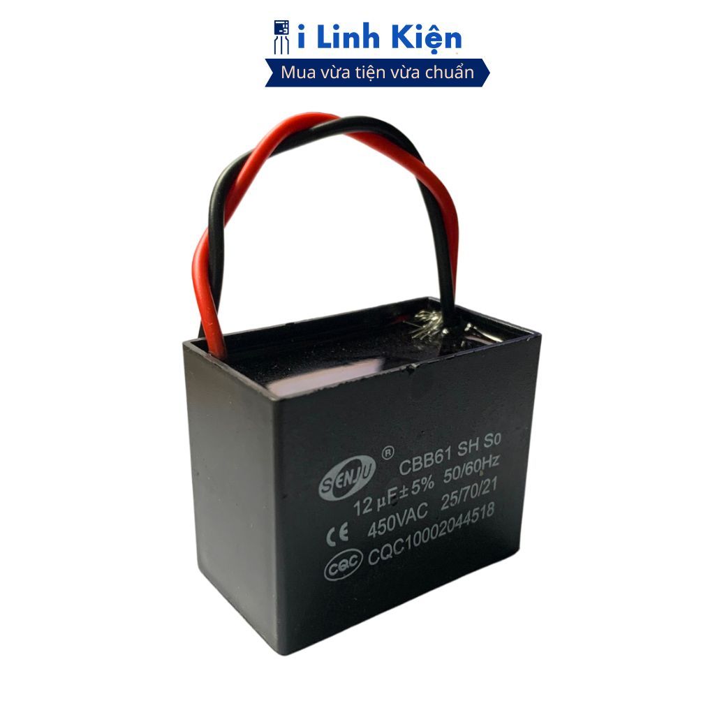 Tụ quạt 10uF-20uF dây SENJU chính hãng chất lượng cao ilinhkien.
