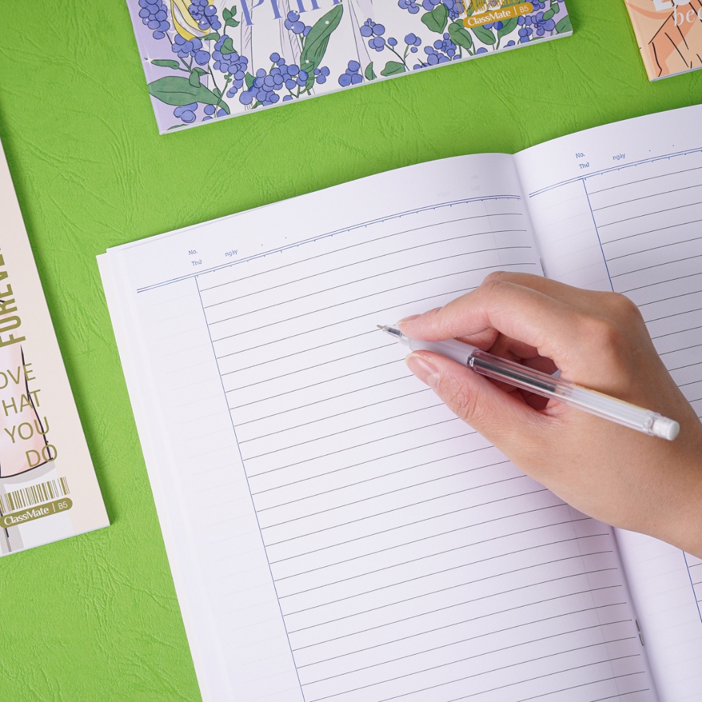 Vở Kẻ Ngang Classmate Vở B5 80/120 Trang Thiết kế Tạp Chí Note Time, Bìa Cán Cân Chống Nước, Tập Học Sinh 60gsm Ghi Bài