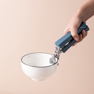 Kẹp gắp đồ chống nóng inox cán nhựa xanh
