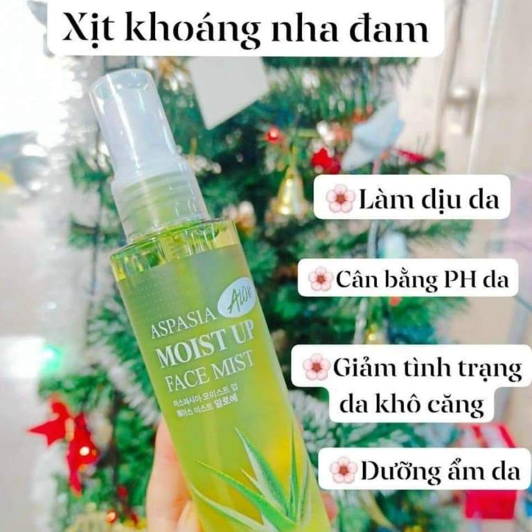 Xịt Khoáng Lô Hội , Khoáng Nha Đam Aspasia Nha đam/Collagen trắng da giữ ẩm_ Hàng Korea