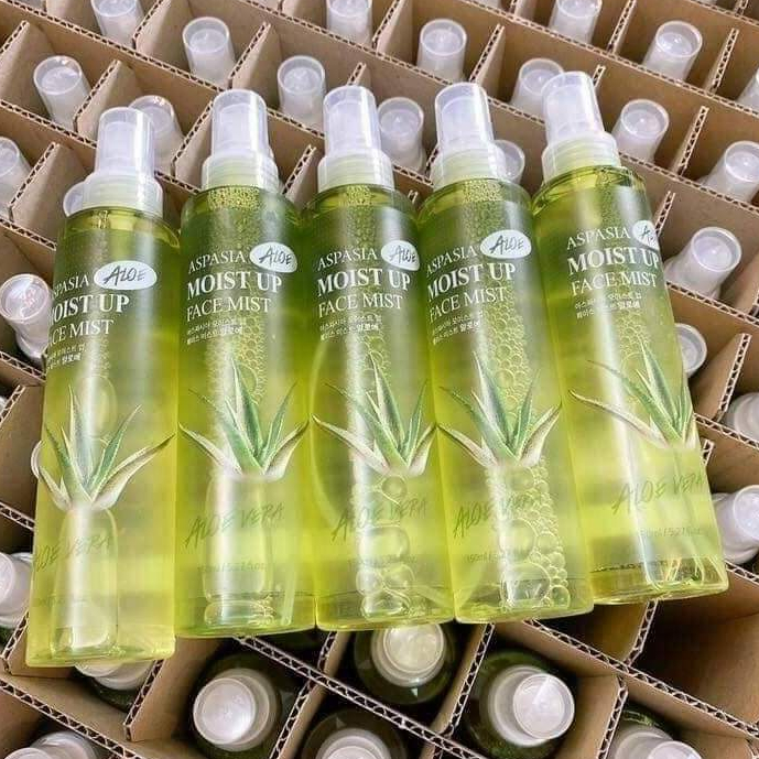 Xịt Khoáng Lô Hội , Khoáng Nha Đam Aspasia Nha đam/Collagen trắng da giữ ẩm_ Hàng Korea