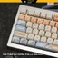 Keycap MOA Boring Duck chất liệu nhựa Pbt họa tiết in dyesub không mờ họa tiết, nút keycaps bàn phím cơ