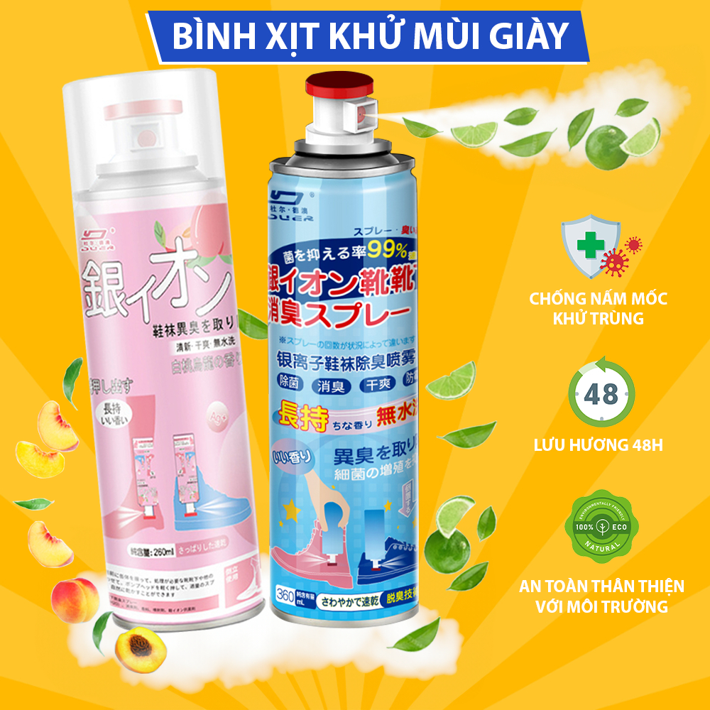 [Combo 2 Chai] Xịt Khử Mùi Giày - Hình Ảnh Thực Tế