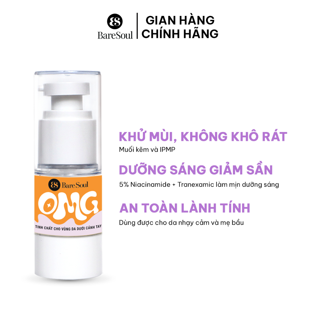 Ảnh Serum nách khử mùi, giảm sần & dưỡng trắng Baresoul Underarm Serum 20g 1