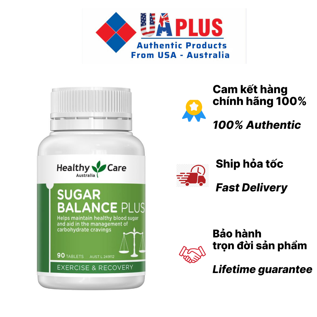 Cân bằng đường huyết Healthy Care Sugar Balance Plus 90 viên Shopee