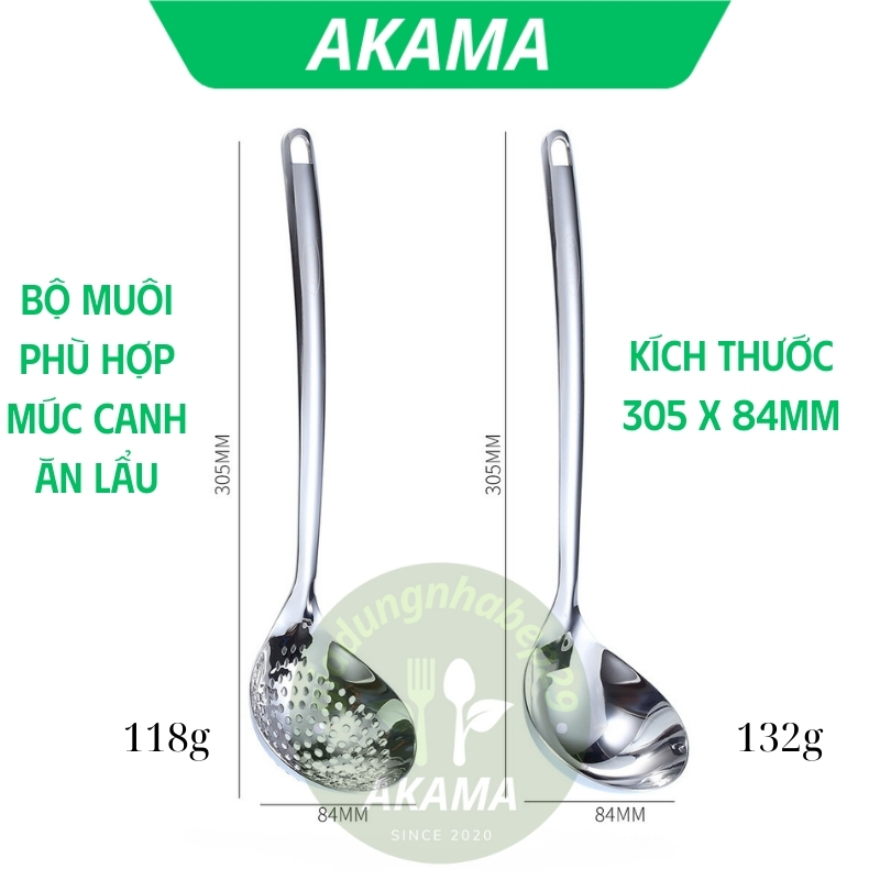 Bộ Muôi Inox Cán Dài Múc Canh, Vá Chan Canh, Môi Lỗ Ăn Lẩu – Inox 304 ...