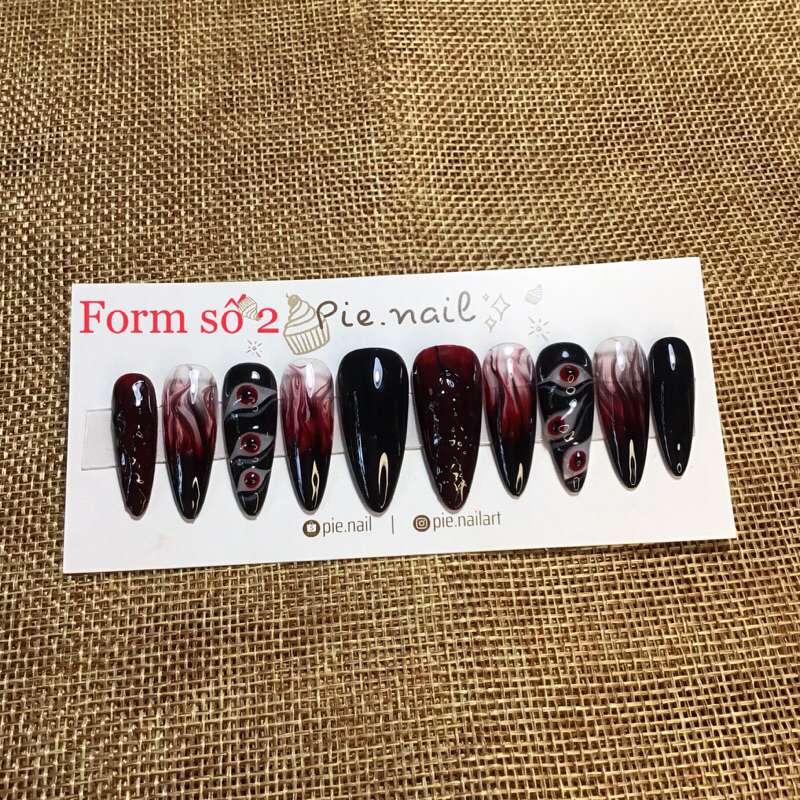 76.nailbox loang lửa đen thạch đỏ