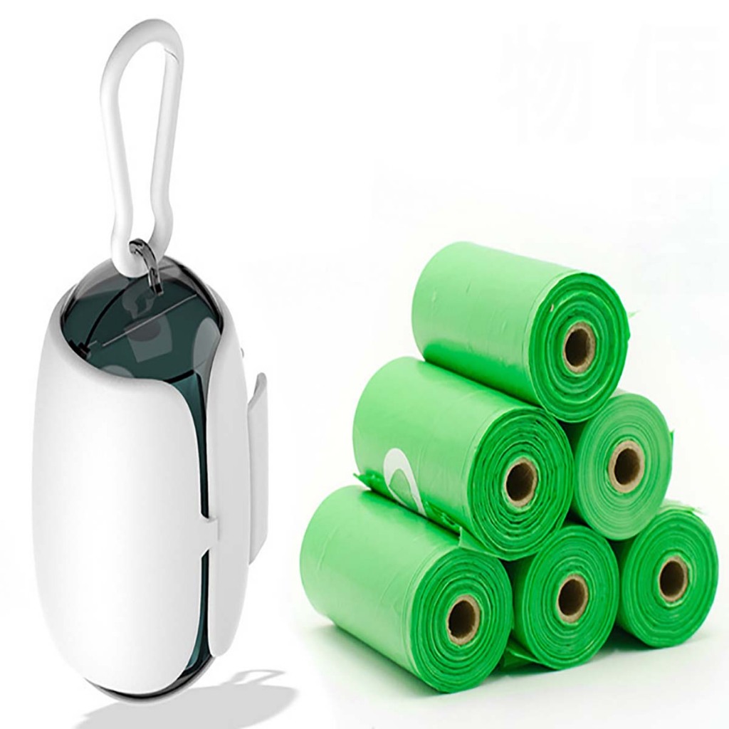 Bịch Đựng Phân Mèo Chất Thải Chó Gà Di Động Túi Đựng Rác Bồn Rửa Chén Có Quai Dây Rút Tay Cầm Tự Hủy Sinh Học Mini Đen