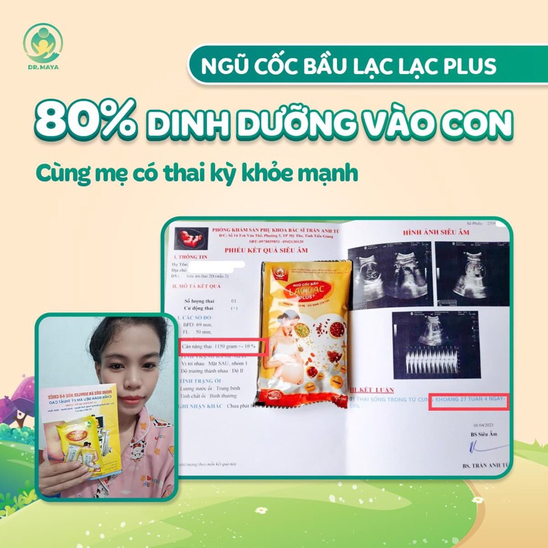 Ảnh Ngũ cốc bầu Lạc Lạc plus DR.MAYA hộp 30 gói/600gram 3