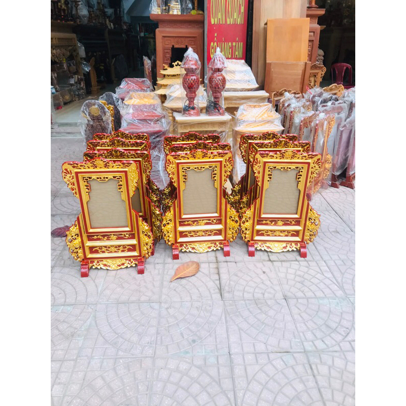 Khung ảnh thờ gỗ mít ,Sơn son thếp vàng hàng cao cấp