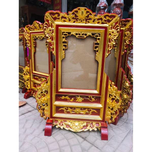 Khung ảnh thờ gỗ mít ,Sơn son thếp vàng hàng cao cấp