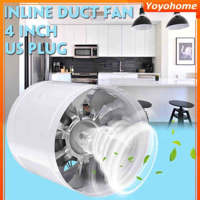 [🚚 Free shipping] Quạt hút khói dầu hút bếp quạt thông gió phòng tắm quạt hút mạnh mẽ quạt ống 4 inch
