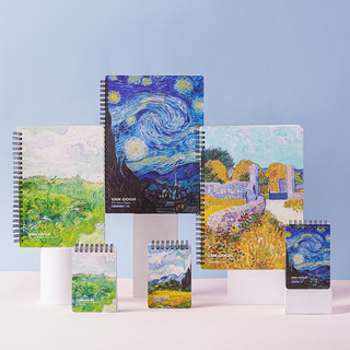 Sổ Lò Xo Van Gogh 100gsm 160 Trang, Sổ Tay A5/ B5 Giấy Kẻ Chấm Dot Grid Không Lem Mực Dùng Ghi Chép,Take Note 16-003