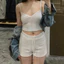 Áo hai dây nữ, áo 2 dây thun nữ Seina Cami Top chất thun gân dáng croptop ôm body sexy Lnd